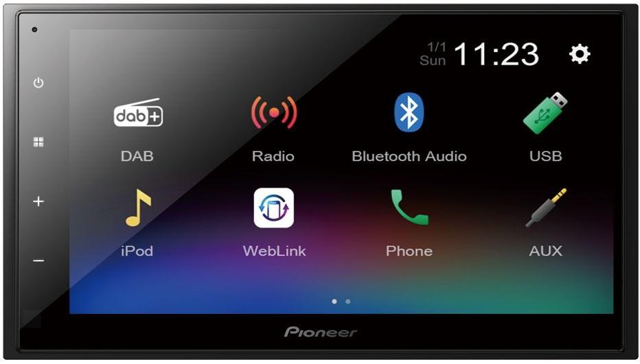 Auto Rádio 6,8 Ecrã Táctil Bluetooth/ DAB+/FM 4x 50W DMH - A340DAB (Preto) - PIONEER