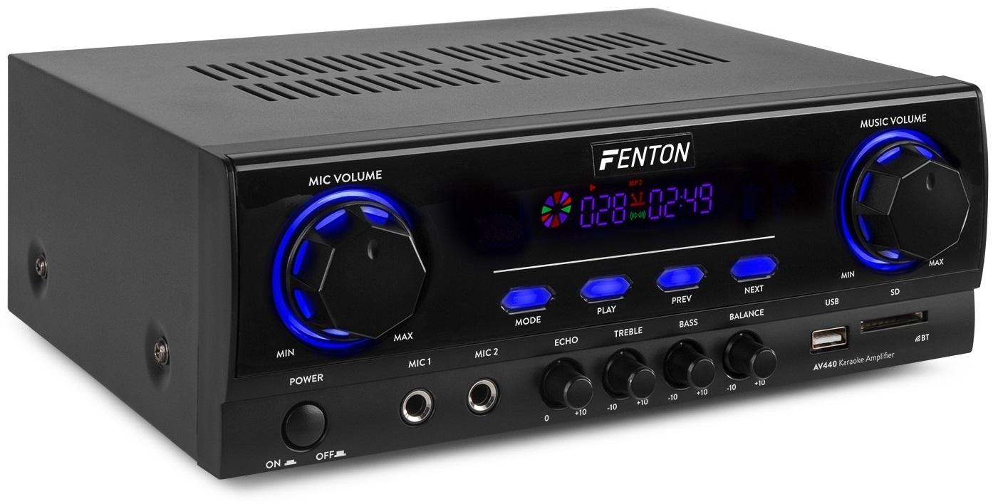 Amplificador de Karaoke Bluetooth MP3/USB/SD 2x 200W (AV440) - FENTON
