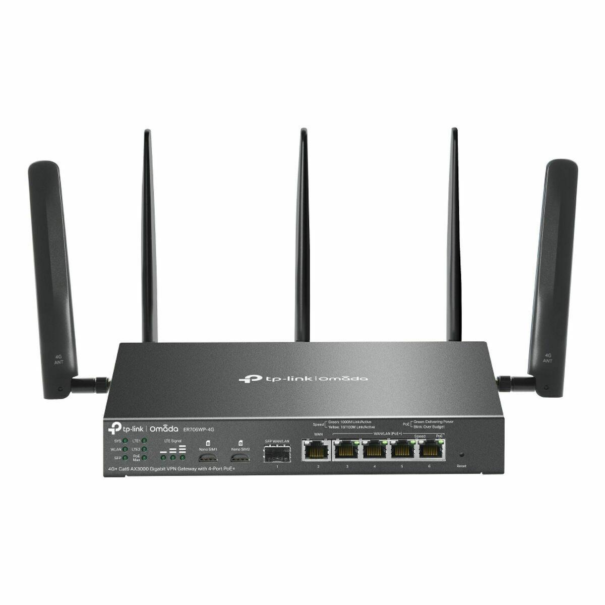 Router TP-Link ER706WP-4G Preto USB RJ45 Ethernet LAN PoE x 1