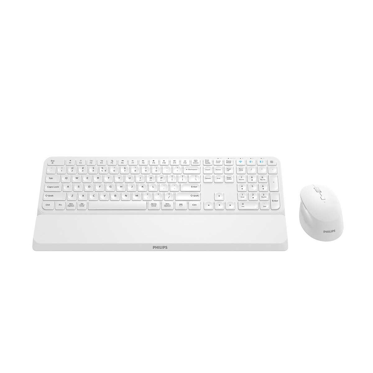 Rato e Teclado Philips SPT6607W/16 Branco QWERTY