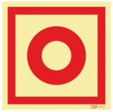 Sinal Segurança Contra Incêndio - Fotoluminescente (150x150mm)