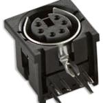 Ficha Mini DIN 6 Pinos Femea p/ C.I.