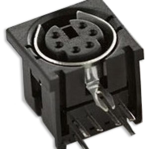 Ficha Mini DIN 6 Pinos Femea p/ C.I.