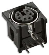 Ficha Mini DIN 6 Pinos Femea p/ C.I.