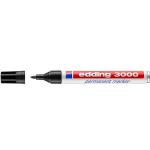 Marcador Edding 3000 Permanente Ponta Redonda de 1.5mm Recarregável Preto — Recondicionado