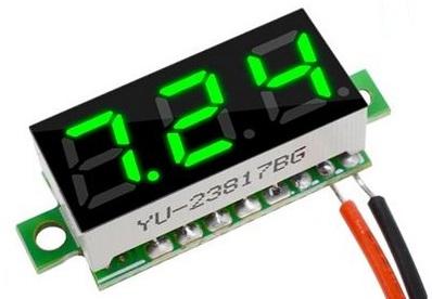 Voltimetro Digital LED 0,28 (3,5...30VDC) - Verde
