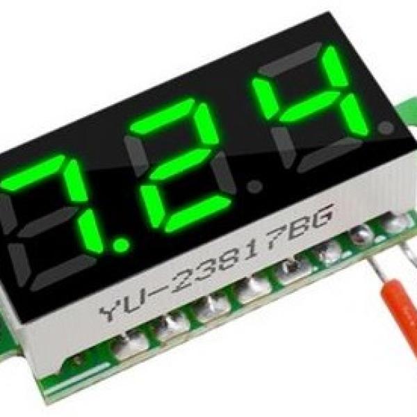 Voltimetro Digital LED 0,28 (3,5...30VDC) - Verde