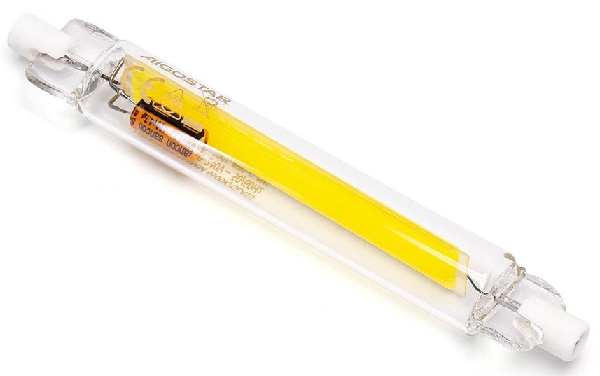 Lampada LED R7S 118mm 9W Branco Frio 6000K 1000Lm - Vidro