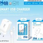 Carregador USB c/ Cabo Lightning 2.4A/1M