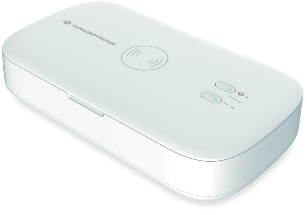 Esterilizador UV - C CIRO01WC c/ Carregamento Wireless (Branco) - CONCEPTRONIC