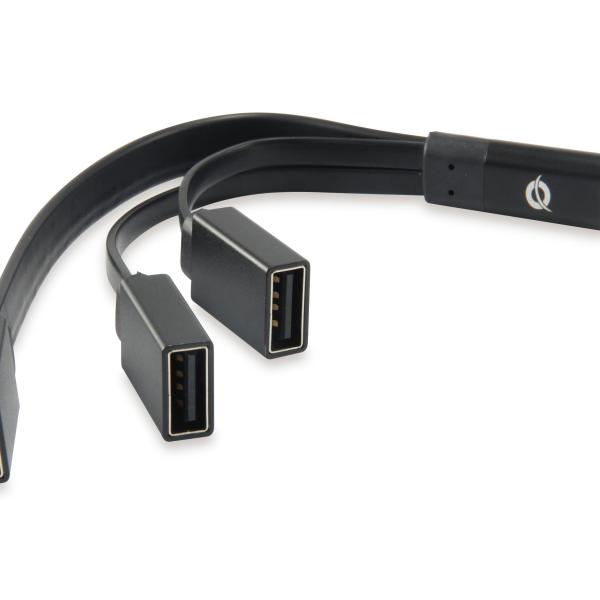Cabo USB 3.1 Tipo C - 1x USB 3.0 + 2x USB 2.0 - HUBBIES01B - CONCEPTRONIC