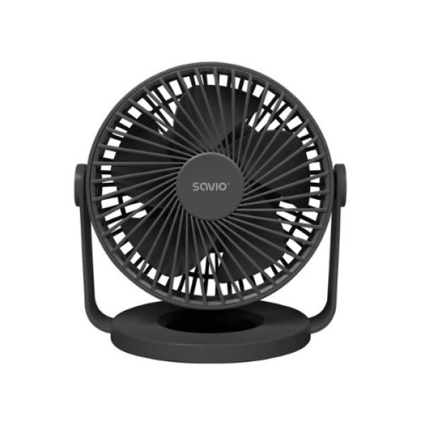 SAVIO AD-01 Black USB Desk Fan with 4 Cooling Modes/360° Angle Adjustment SAVAD-01