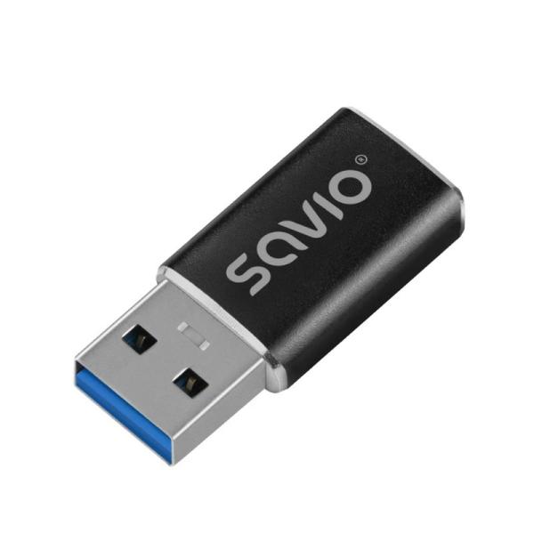 SAVIO AK - 81 USB - C 3.1 USB - A 3.1 BLACK ADAPTER