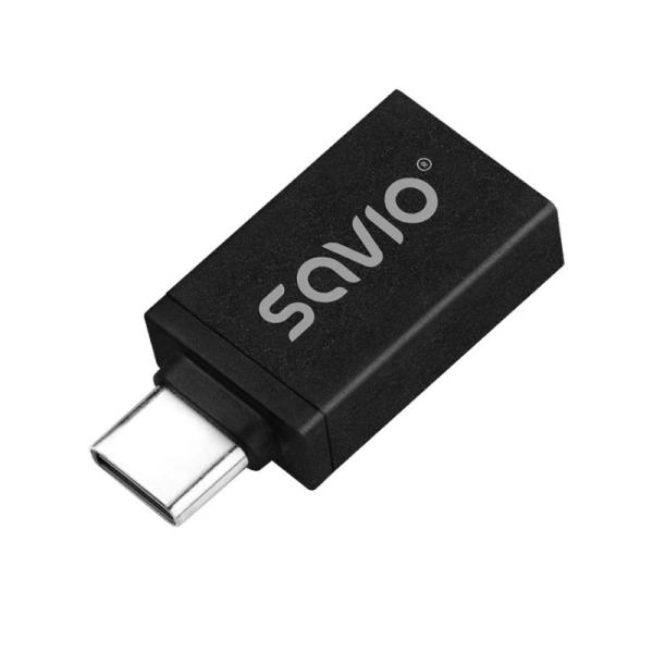 ADAPTER SAVIO AK - 80 USB - A 3.1 USB - C 3.1 BLACK NEGRO/5 GBPS/USB - A 3.1 (H)? USB - C 3.1 (M) SAVAK - 80