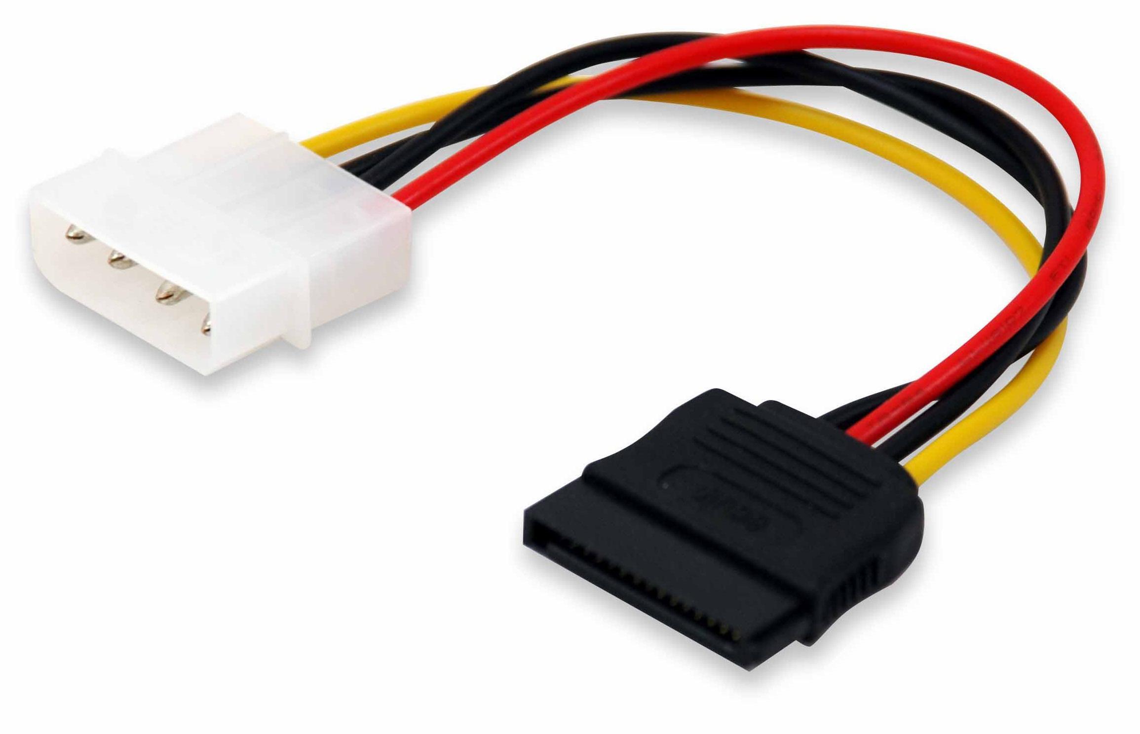 Cabo Alimentação SATA » Molex 4 Pin (15cm) - EQUIP