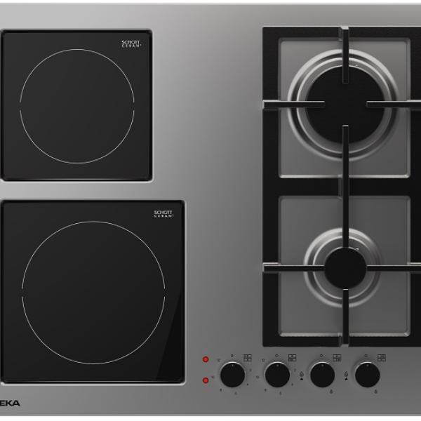 Placa Mista 4 Zonas EFX 60.1 2G 2H AI AL 3000W (Inox) - TEKA