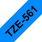 Fita Compatível Brother TZe561 Laminada Texto Preto em Fundo Azul 36mm x 8 metros — Recondicionada