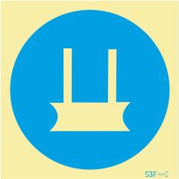 Sinais de Obrigação - Fotoluminescente 1F. 150x150mm