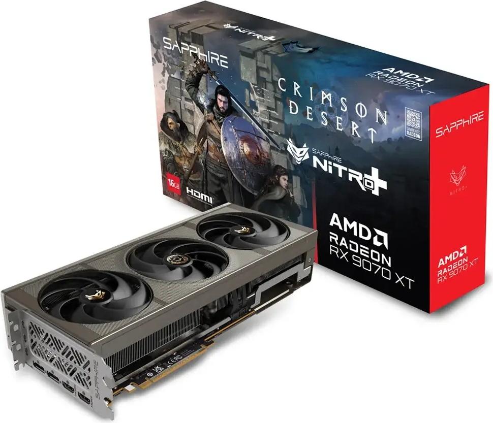 Placa Gráfica AMD Radeon RX 9070 XT RDNA 4 Nitro Crimson Desert Edition 16GB GDDR6 - SAPPHIRE