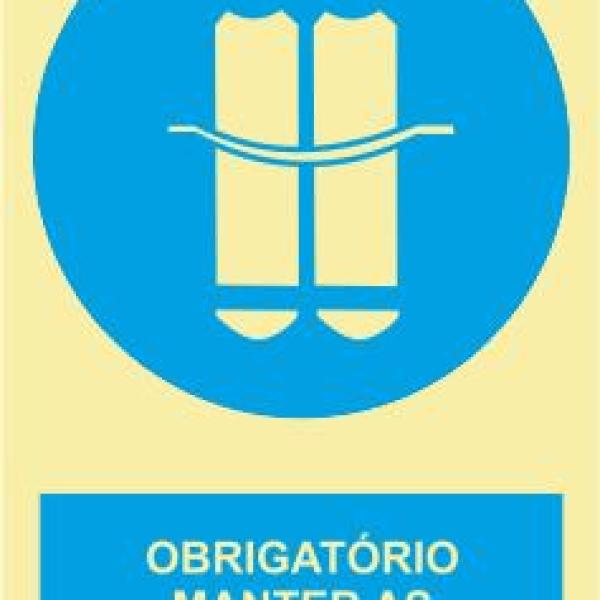 Sinais de Obrigação - Fotoluminescente 1F. 300x400mm