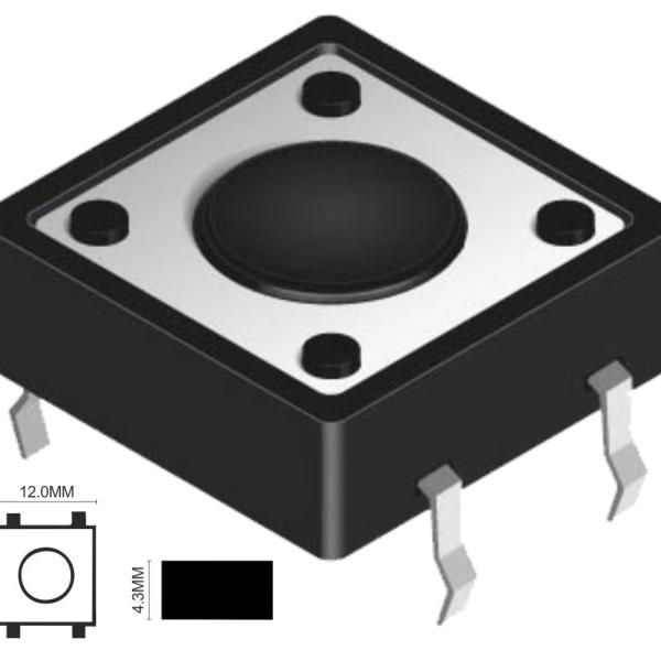 Tact Switch ON - OFF (12 x 12 x 4,3 mm)