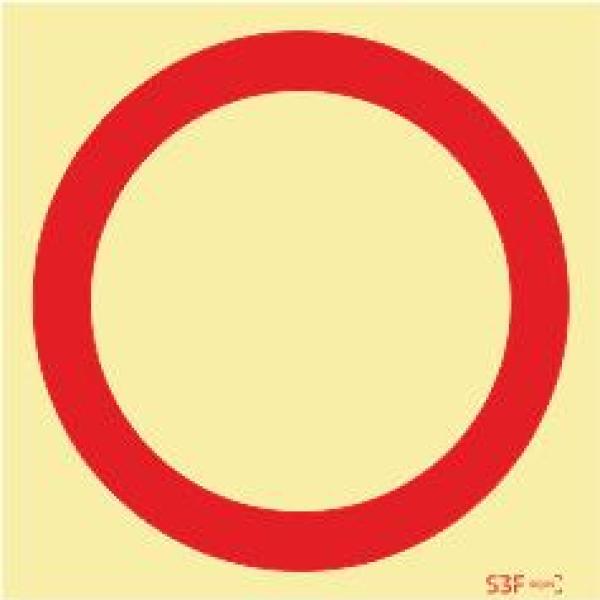 Sinais de Proibição - Fotoluminescente 1F. 300x300mm