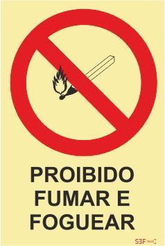 Sinais de Proibição - Fotoluminescente 1F. 200x300mm