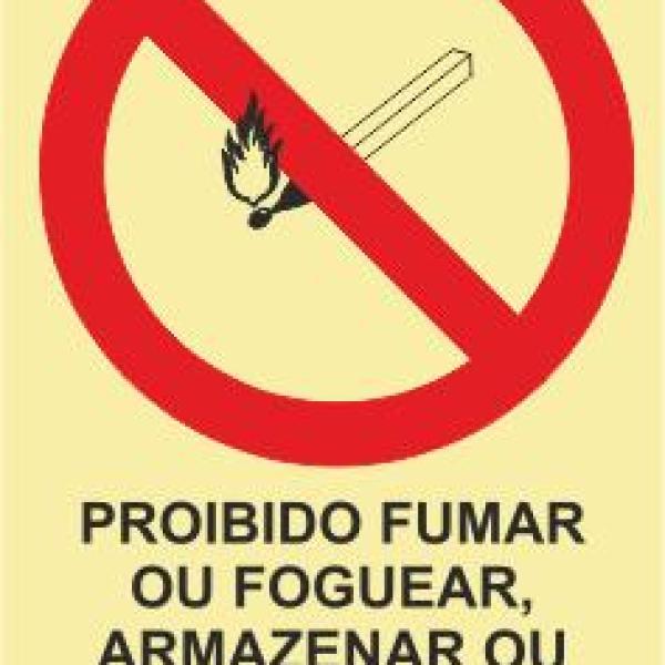Sinais de Proibição - Fotoluminescente 1F. 200x300mm