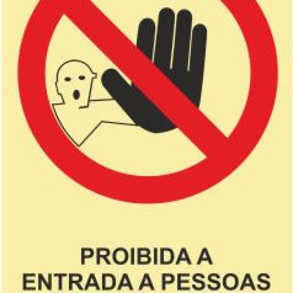 Sinais de Proibição - Fotoluminescente 2F. (45º com a Parede) 200x300mm