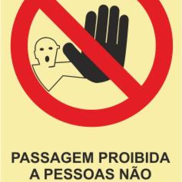 Sinais de Proibição - Fotoluminescente 2F. (45º com a Parede) 300x400mm