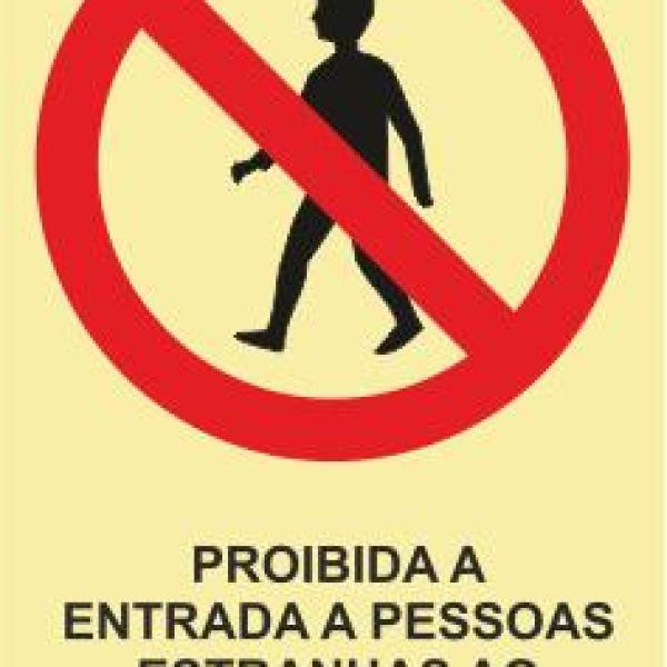 Sinais de Proibição - Fotoluminescente 2F. (45º com a Parede) 150x200mm