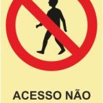 Sinais de Proibição - Fotoluminescente 1F. 300x400mm