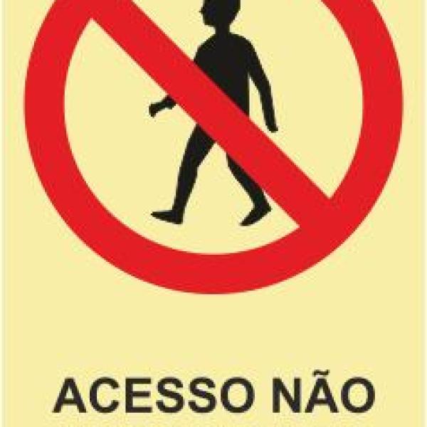 Sinais de Proibição - Fotoluminescente 1F. 400x600mm