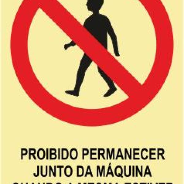 Sinais de Proibição - Fotoluminescente 1F. 300x400mm