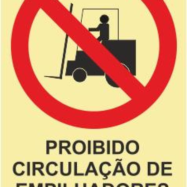 Sinais de Proibição - Fotoluminescente 1F. 400x600mm