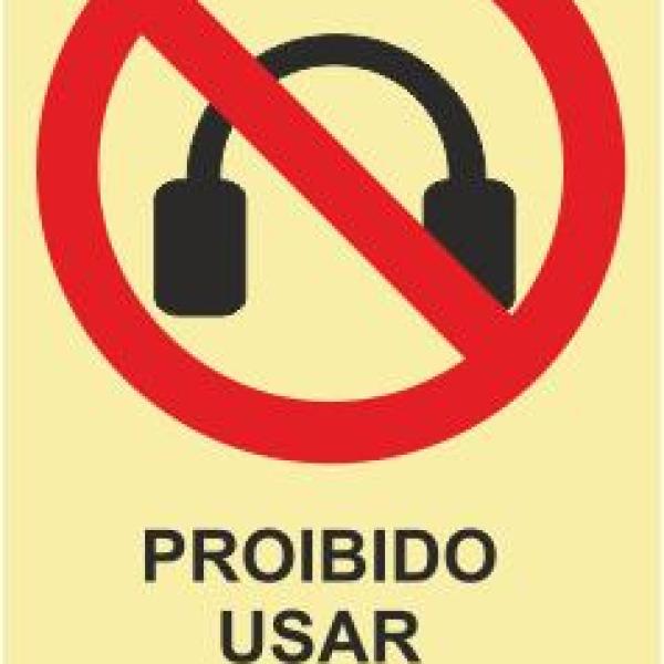 Sinais de Proibição - Fotoluminescente 2F. (Aplicação por Suspensão) 300x400mm