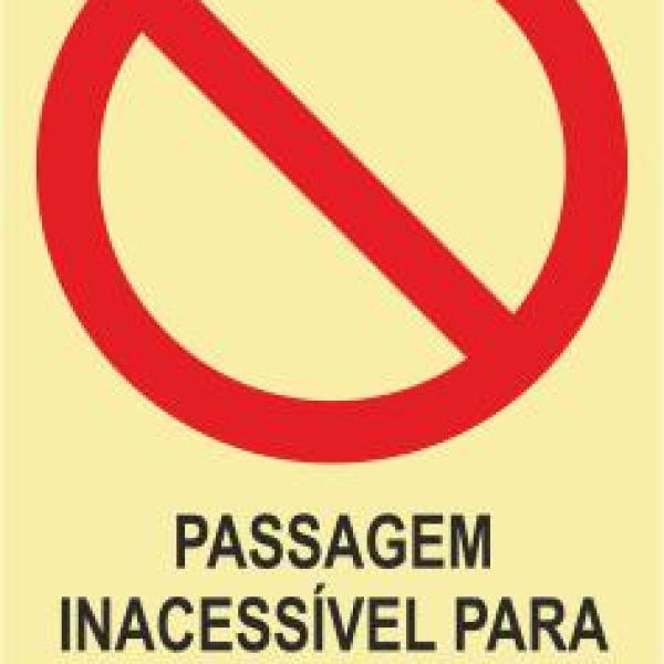 Sinais de Proibição - Fotoluminescente 1F. 400x600mm