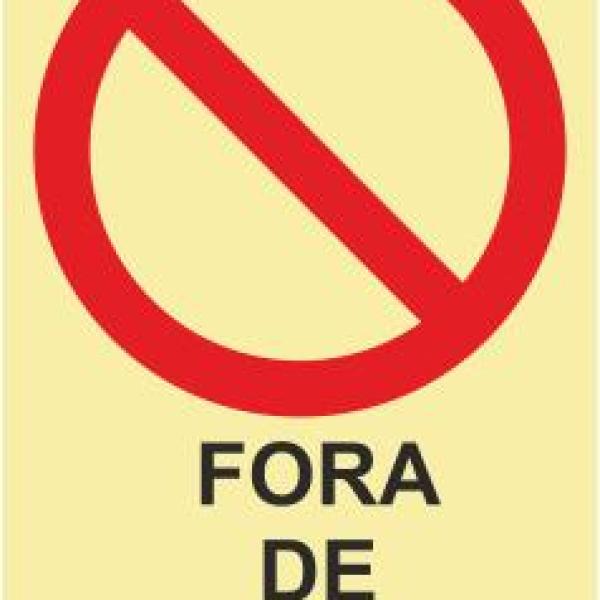 Sinais de Proibição - Fotoluminescente 2F. (45º com a Parede) 200x300mm