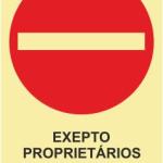 Sinais de Proibição - Fotoluminescente 2F. (Aplicação por Suspensão) 300x400mm