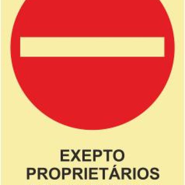 Sinais de Proibição - Fotoluminescente 1F. 400x600mm