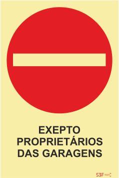 Sinais de Proibição - Fotoluminescente 2F. (45º com a Parede) 400x600mm