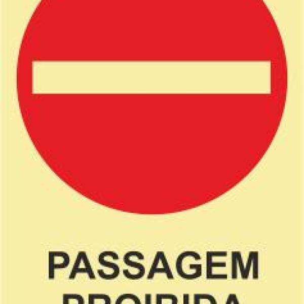 Sinais de Proibição - Fotoluminescente 2F. (45º com a Parede) 150x200mm