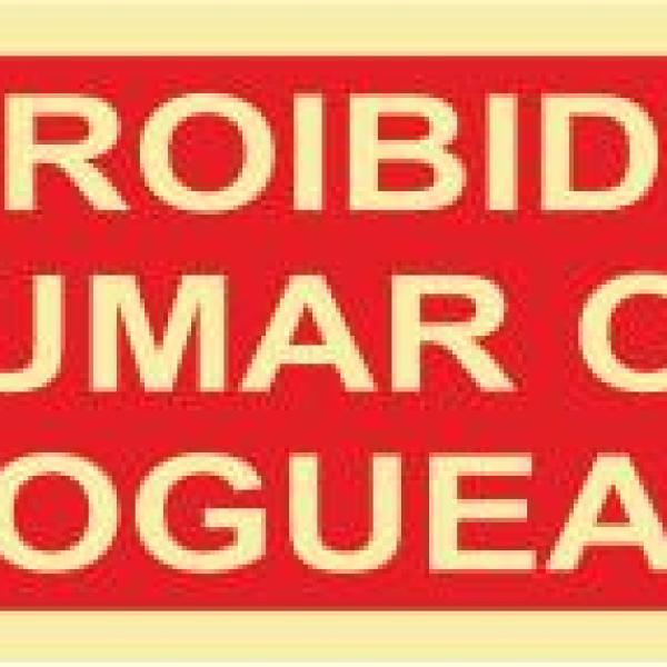 Sinais de Proibição - Fotoluminescente 1F. 600x300mm