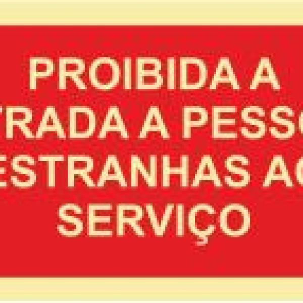 Sinais de Proibição - Fotoluminescente 1F. 600x300mm