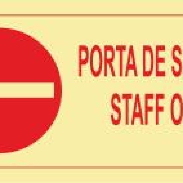 Sinais de Proibição - Fotoluminescente 2F. (45º com a Parede) 300x150mm