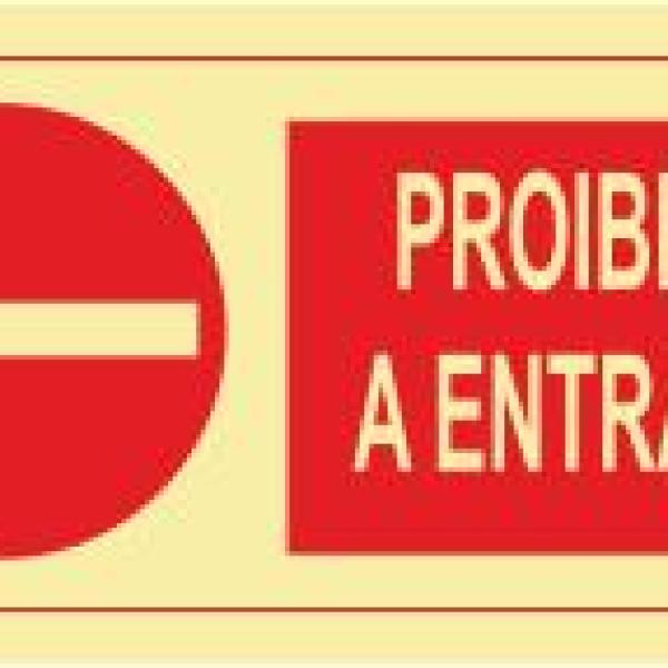 Sinais de Proibição - Fotoluminescente 1F. 600x300mm