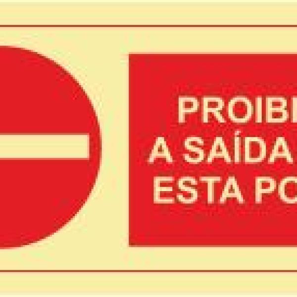 Sinais de Proibição - Fotoluminescente 1F. 600x300mm