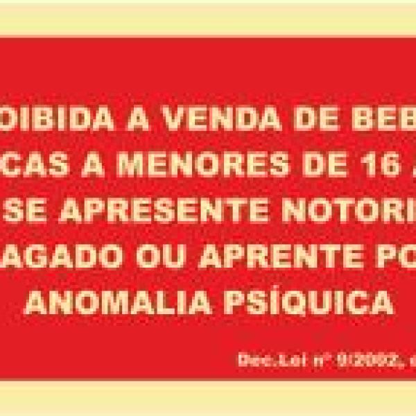 Sinais de Proibição - PVC Opaco 600x300mm