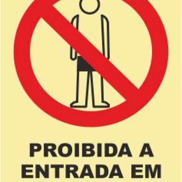 Sinais de Proibição - Fotoluminescente 1F. 150x200mm