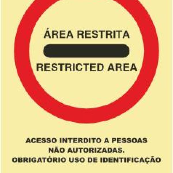 Sinais de Proibição - Fotoluminescente 2F. (45º com a Parede) 150x200mm